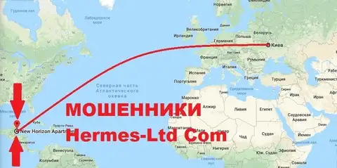 Местонахождение мошенников Hermes-Ltd Com